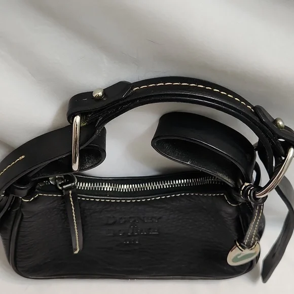 Dooney & Bourke Black Leather Shoulder Bag - Picture 6 of 14